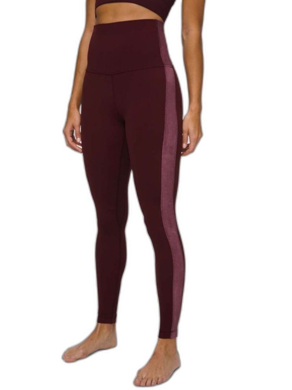 Lululemon Align Super High Rise Pant Legging Velvet Garnet Red Womens 8